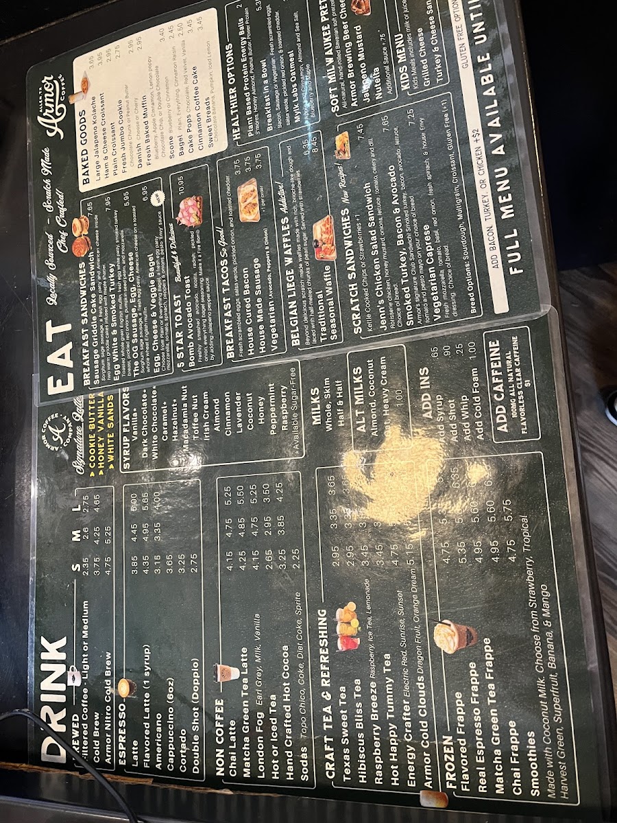 Menu Armor Coffee Co - Allen-10