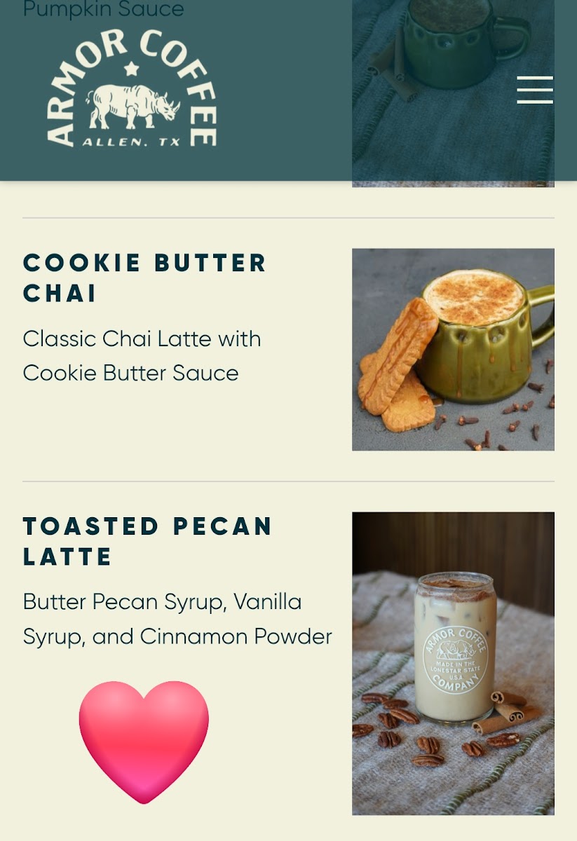 Menu Armor Coffee Co - Allen-5